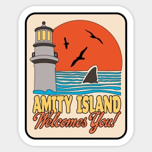 Jaws — Retro Amity Scene Sticker